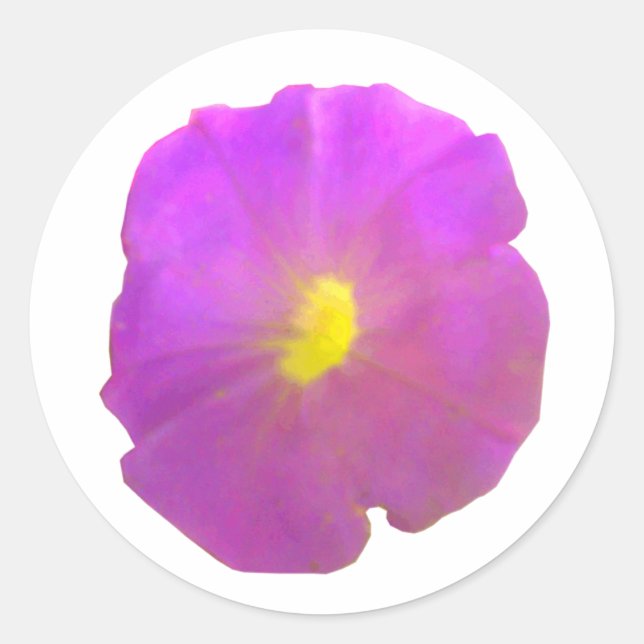 Purple Petunia Round Stickers (Front)