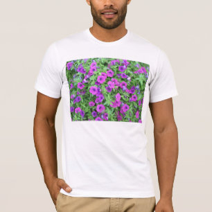 Purple Petunias Adult American Apparel T-Shirt