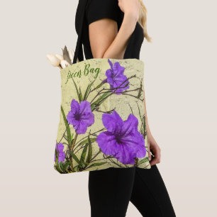 Purple Petunias Closeup Tote Bag