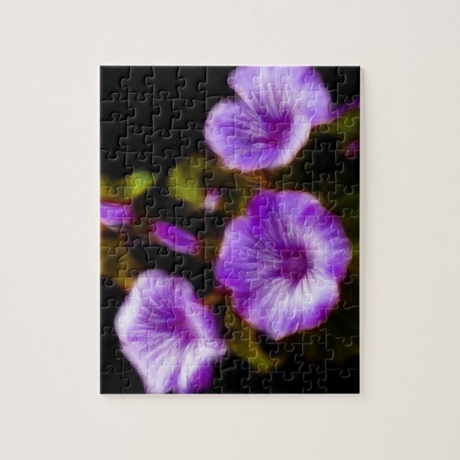 Purple Petunias Jigsaw Puzzle (Vertical)
