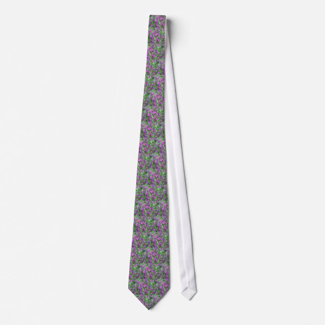 Purple Petunias Tie (Front)