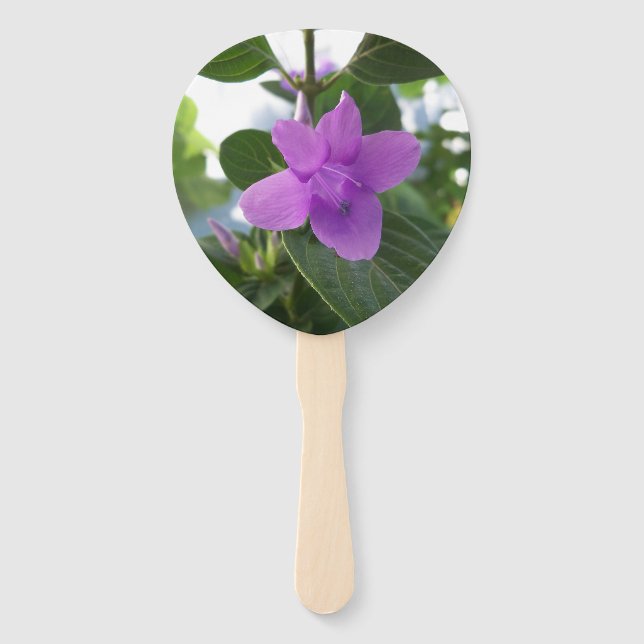 Purple Philippine Violet on a customisable fan (Front)