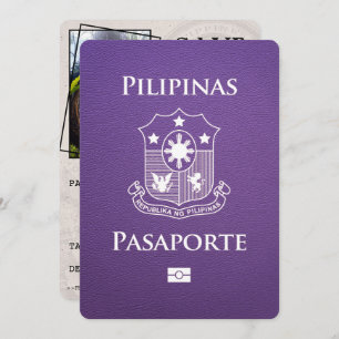 Purple Philippines Passport Save The Date