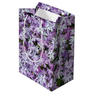 Purple Phlox Flowers Medium Gift Bag