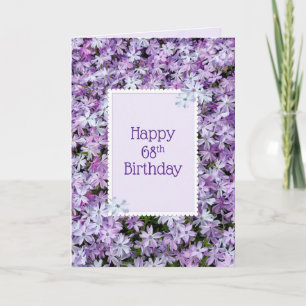 Purple Phlox For 68th Birthday Card