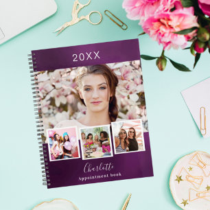 Purple photo collage appointments 2025 planner