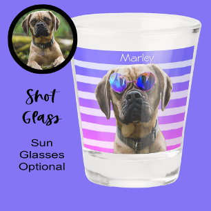 Purple Photo Dog Stocking Stuffer Cute Under $10 Shot Glass