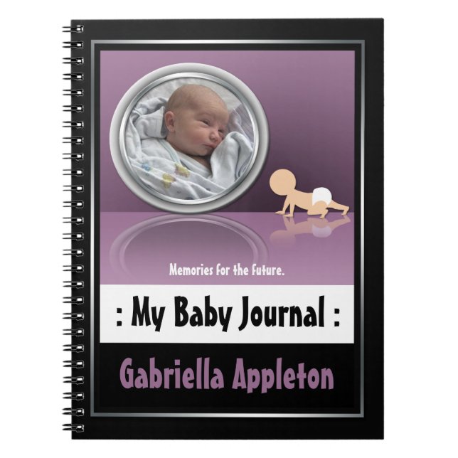 Purple Photo Reflection - My Baby Journal (Front)