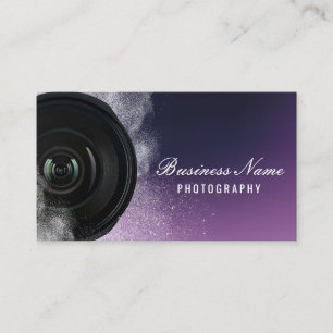 Purple Photographer Camera Photography Business Card