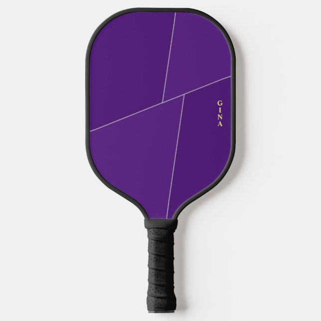 Purple Pickleball Paddle Personalised with Name (Front)