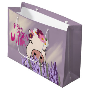 Purple Pig and Lavender Field Gift Bag