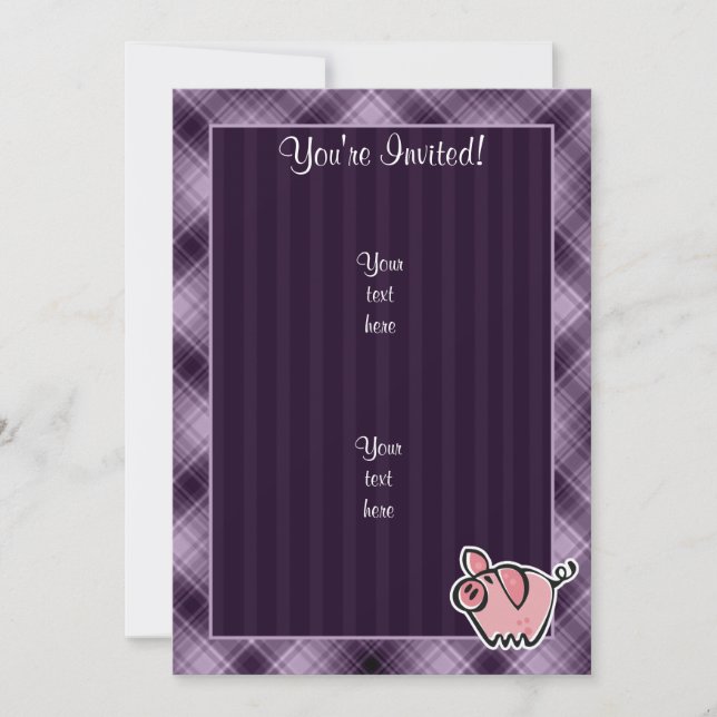Purple Pig Invitation (Front)