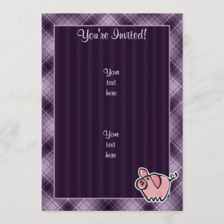 Purple Pig Invitation