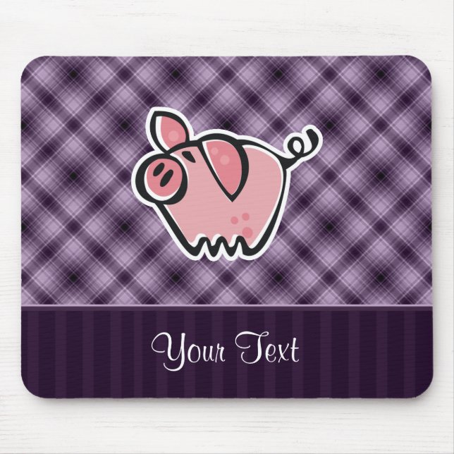 Purple Pig Mouse Pad (Front)