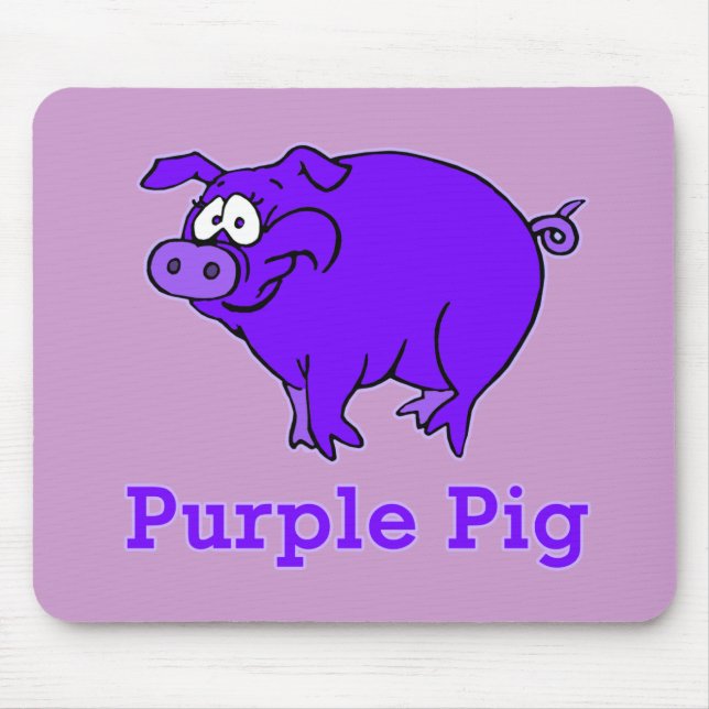 Purple Pig on Apparel, Mugs, Baby Shirts Mouse Pad (Front)