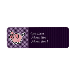 Purple Pig Return Address Label