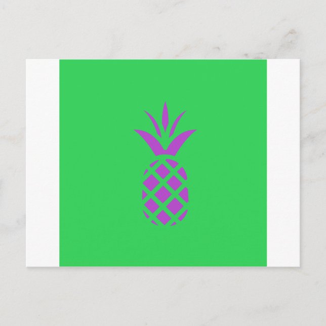 Purple pine apple in green. postcard (Front)