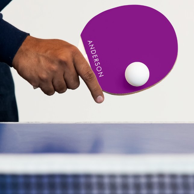 Purple Ping Pong Paddle with Custom Name (Insitu)