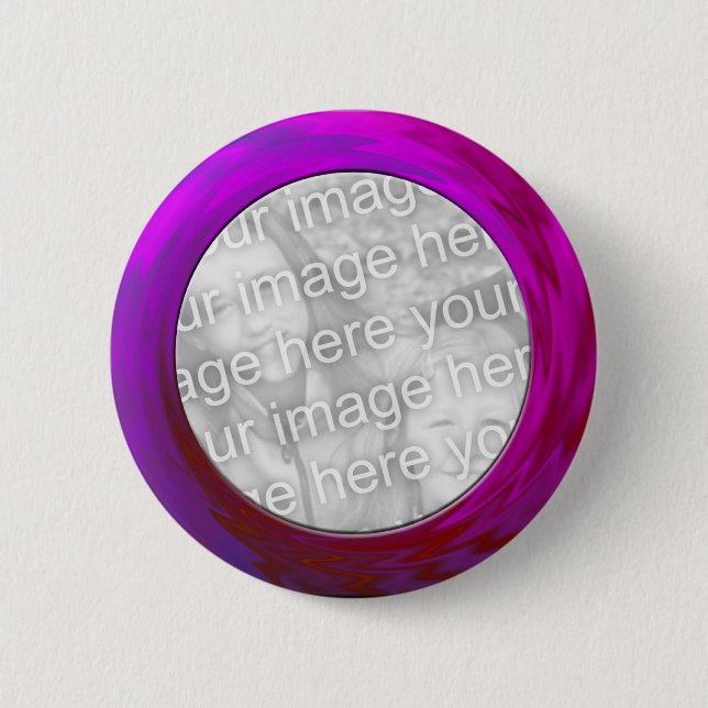 purple pink 6 cm round badge (Front)