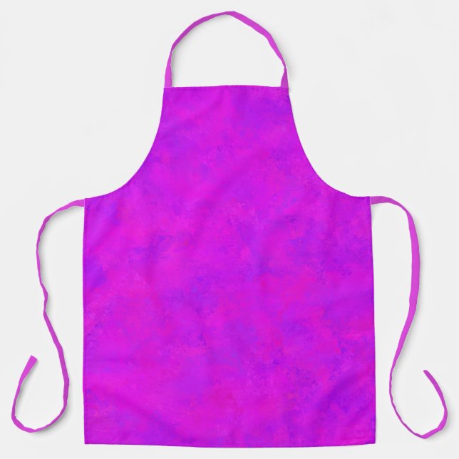 Purple Pink Abstract Pattern Apron (Front)