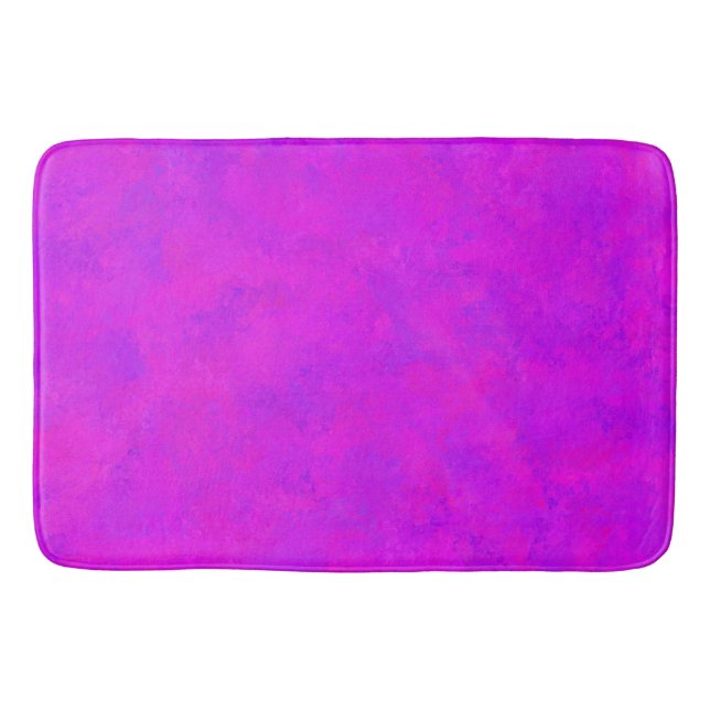 Purple Pink Abstract Pattern Bath Mat (Front)