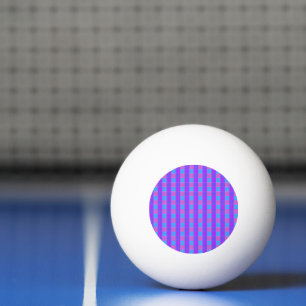 Purple Pink And Blue Bubblegum Tartan Print, Ping Pong Ball
