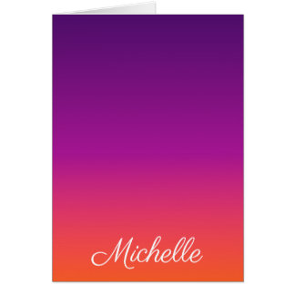 Purple, pink and orange gradient name