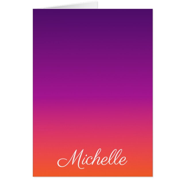 Purple, pink and orange gradient name (Front)