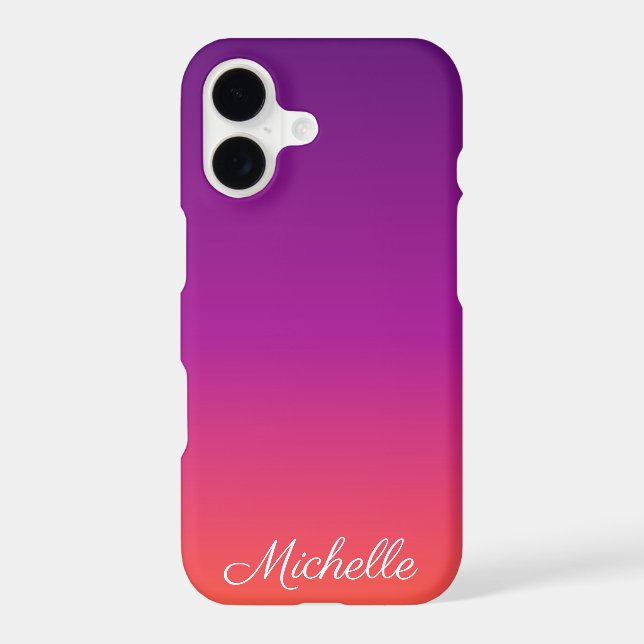 Purple, pink and orange gradient ombre (Back)