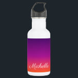 Purple, pink and orange gradient ombre 532 ml water bottle<br><div class="desc">Purple,  pink and orange gradient ombre</div>