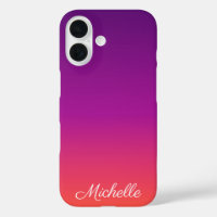 Purple, pink and orange gradient ombre