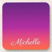 Purple, pink and orange gradient ombre