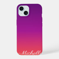 Purple, pink and orange gradient ombre