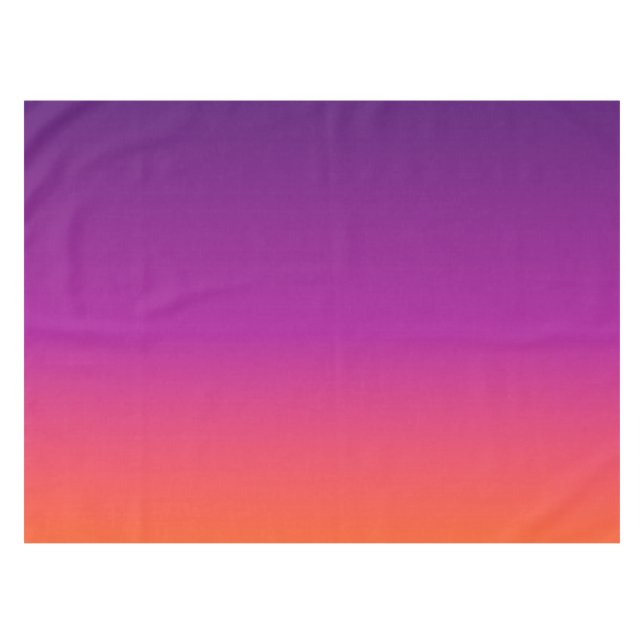 Purple, pink and orange gradient ombre tablecloth (Front (Horizontal))