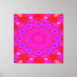 Purple, Pink and Orange Mandala Canvas Print