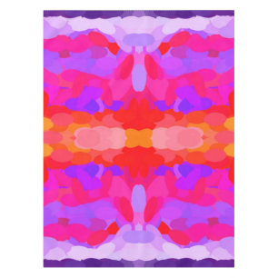 Purple, pink and orange tie dye table cloth