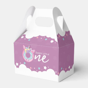 Purple Pink Baby Girl Sweet One 1st Birthday Dough Favour Box