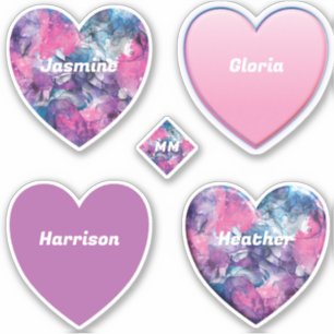 Purple, Pink, Black and Blue Alcohol Ink Pattern