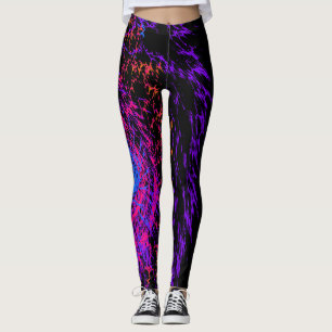 Purple Pink Black and Blue Leggings Fun and Bold