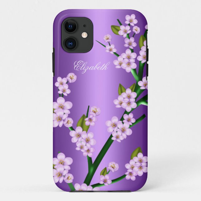 Purple Pink Blossom iPhone 5 Elegant Classy Case-Mate iPhone Case (Back)