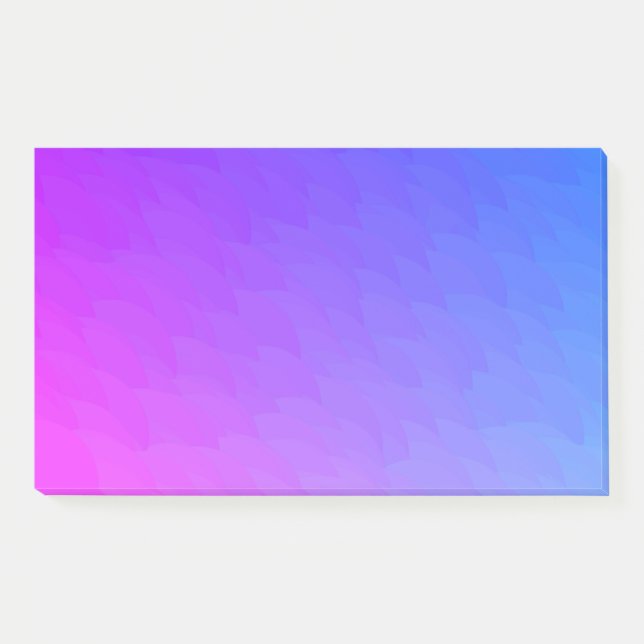 Purple Pink Blue Ombre Flame Pattern Jumbo Post It Post-it Notes (Front)