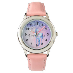 Purple Pink Blue Ombre Unicorn Glitter Watch