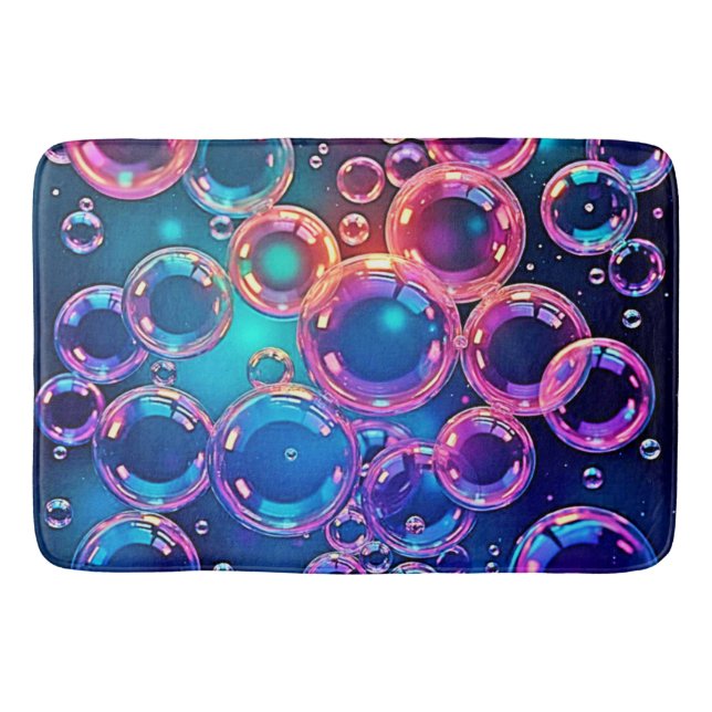 Purple Pink Bubble Magic Bath Mat (Front)
