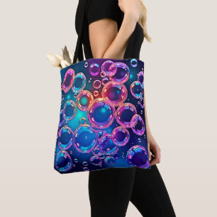 Purple Pink Bubble Magic Tote Bag