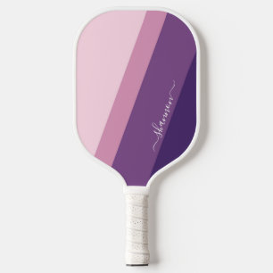 Purple Pink Calligraphy Pickleball Paddle