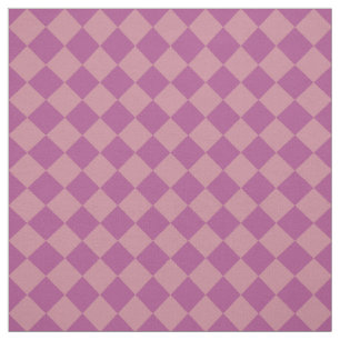 Purple Pink Checker Diamond Pattern Fabric