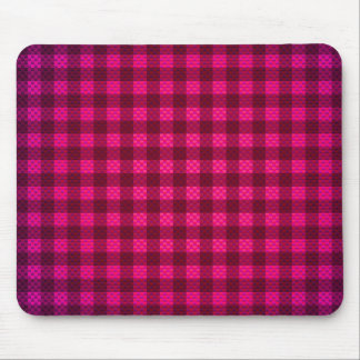 Purple pink chequered carbon fibre patterned mouse pad