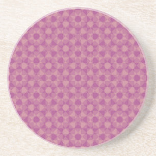 Purple Pink Chequered Diamond Plaid Pattern Coaster