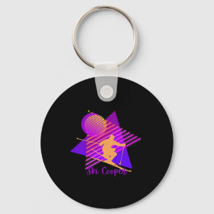 Purple Pink Colorado Skiing Ski Cooper Leadville C Key Ring
