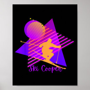 Purple pink colorado skiing ski cooper leadville c poster